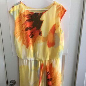 Women's R&K Originals Midi Pullover Dress Size 16 Sleeveless Rayon Vintage?